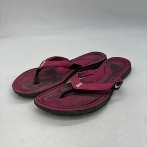 Nike Comfort Slides Womens 8 Pink Slip On Sandals Comfortbed Flip Flops